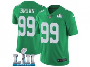 Nike Philadelphia Eagles #99 Jerome Brown Limited Green Rush Vapor Untouchable Super Bowl LII NFL Jersey