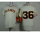 MLB san francisco giants #36 perry cream jerseys