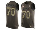 Mens Nike New York Giants #70 Weston Richburg Limited Green Salute to Service Tank Top NFL Jersey