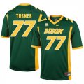 North Dakota State Bison 77 Billy Turner Green College Football Jersey