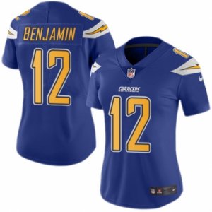 Women\'s Nike San Diego Chargers #12 Travis Benjamin Limited Electric Blue Rush NFL Jersey