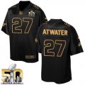 Nike Denver Broncos #27 Steve Atwater Black Super Bowl 50 Men Stitched NFL Elite Pro Line Gold Collection Jersey