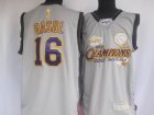 nba los angeles lakers #16 gasol grey[commemorate edition]