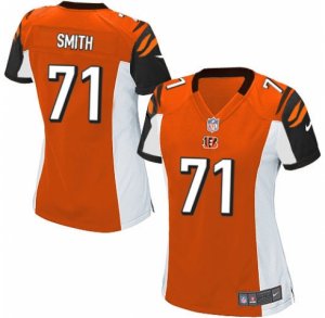 Womens Nike Cincinnati Bengals #71 Andre Smith Game Orange Alternate NFL Jersey