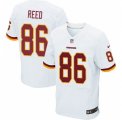 Men's Nike Washington Redskins #86 Jordan Reed Elite White NFL Jersey