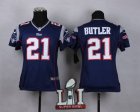 Nike Patriots #21 Malcolm Butler Navy Youth 2017 Super Bowl LI Game Jersey