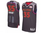 Mens Adidas Golden State Warriors #35 Kevin Durant Swingman Charcoal 2017 All Star NBA Jersey