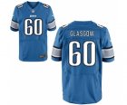 Men's Nike Detroit Lions #60 Graham Glasgow Elite Light Blue Team Color NFL Jersey