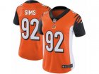 Women Nike Cincinnati Bengals #92 Pat Sims Vapor Untouchable Limited Orange Alternate NFL Jersey