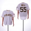Pirates #55 Josh Bell White Cool Base Jersey