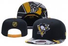 Penguins Team Logo Black Adjustable Hat YD