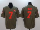 Nike Browns #7 DeShone Kizer Olive Salute To Service Limited Jersey