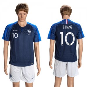 France 10 ZIDANE Home 2018 FIFA World Cup Soccer Jersey