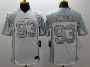 Nike Arizona Cardinals #93 Calais Campbell Platinum White Jerseys(Game)