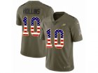 Men Nike Philadelphia Eagles #10 Mack Hollins Limited Olive USA Flag 2017 Salute to Service NFL Jersey