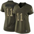 Women's Nike New York Jets #11 Robby Anderson Limited Green Salute to Service NFL Jersey