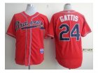 mlb jerseys atlanta braves #24 gattis red