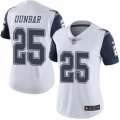 Women's Nike Dallas Cowboys #25 Lance Dunbar Limited White Rush NFL Jersey