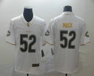 Mens Chicago Bears #52 Khalil Mack White 100th Season Golden Edition