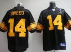 Steelers #14 Limas Sweed Super Bowl XLV black[yellow number]