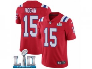 Youth Nike New England Patriots #15 Chris Hogan Red Alternate Vapor Untouchable Limited Player Super Bowl LII NFL Jersey