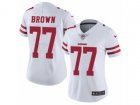 Women Nike San Francisco 49ers #77 Trent Brown Vapor Untouchable Limited White NFL Jersey