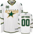Customized Dallas Stars Jersey White Mans Hockey