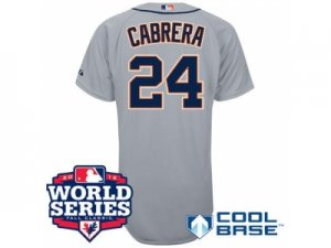 2012 world series mlb detroit tigers #24 cabrera grey