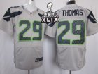 2015 Super Bowl XLIX Nike NFL Seattle Seahawks #29 Earl Thomas Grey Jerseys[Elite]