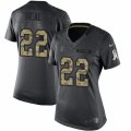 Women's Nike Atlanta Falcons #22 Keanu Neal Limited Black 2016 Salute to Service NFL Jersey