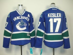 women nhl vancouver canucks #17 kesler blue