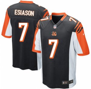 Men\'s Nike Cincinnati Bengals #7 Boomer Esiason Game Black Team Color NFL Jersey