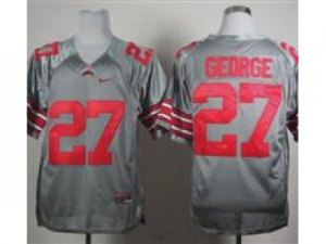 Ncaa Buckeyes #27 Eddie George Grey Embroidered Jerseys