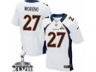Nike Denver Broncos #27 Knowshon Moreno White[2014 Super Bowl XLVIII Elite]