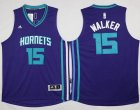 Revolution 30 Charlotte Hornets #15 Kemba Walker Purple Stitched NBA Jersey