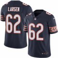 Mens Nike Chicago Bears #62 Ted Larsen Limited Navy Blue Rush NFL Jersey