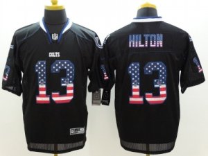 Nike Indianapolis Colts #13 T.Y. Hilton Black Jerseys(USA Flag Fashion Elite)