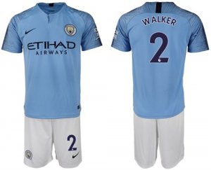 2018-19 Manchester City 2 WALKER Home Soccer Jersey