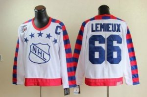 nhl Pittsburgh Penguins #66 Lemieux all star 75th Anniversary white CCM