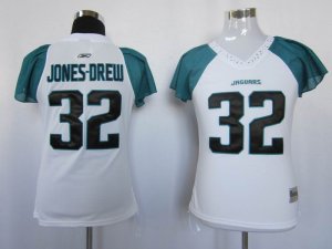 women nfl jacksonville jaguars #32 jones-drew field flirt fashion white