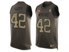 Mens Nike San Francisco 49ers #42 Ronnie Lott Limited Green Salute to Service Tank Top NFL Jersey