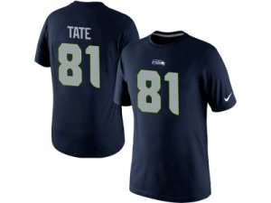 Nike Seattle Seahawks #81 Golden Tate blue Name & Number T-Shirt -1