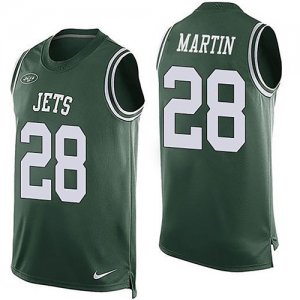 Mens Jets #28 Curtis Martin Green Team Color Men NFL Limited Tank Top