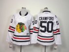 NHL Women chicago blackhawks #50 Corey Crawford white jerseys(2015 new classic)