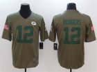 Nike Packers #12 Aaron Rodgers Olive Salute To Service Limited Jersey