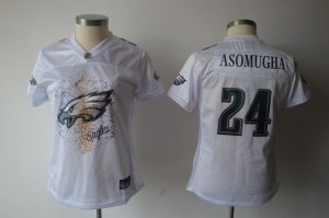 women nfl philadelphia eagles #24 asomugha white[2011 fem fan]