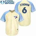 Mens Majestic Toronto Blue Jays #6 Marcus Stroman Authentic Cream Exclusive Vintage Cool Base MLB Jersey