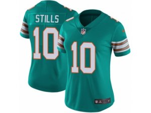 Women Nike Miami Dolphins #10 Kenny Stills Vapor Untouchable Limited Aqua Green Alternate NFL Jersey