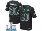 Men Nike Philadelphia Eagles #20 Brian Dawkins Elite Black Alternate Drift Fashion Super Bowl LII NFL Jersey