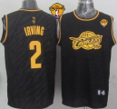 NBA Cleveland Cavaliers #2 Kyrie Irving Black Precious Metals Fashion The Finals Patch Stitched Jerseys